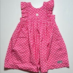 Pink Polka Dot Ruffle Toddler Dress